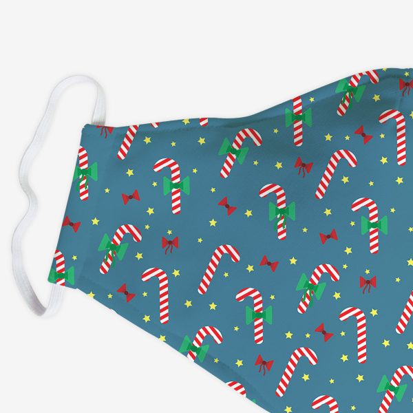 Candy Canes Face Mask Hot on Sale - Image 2